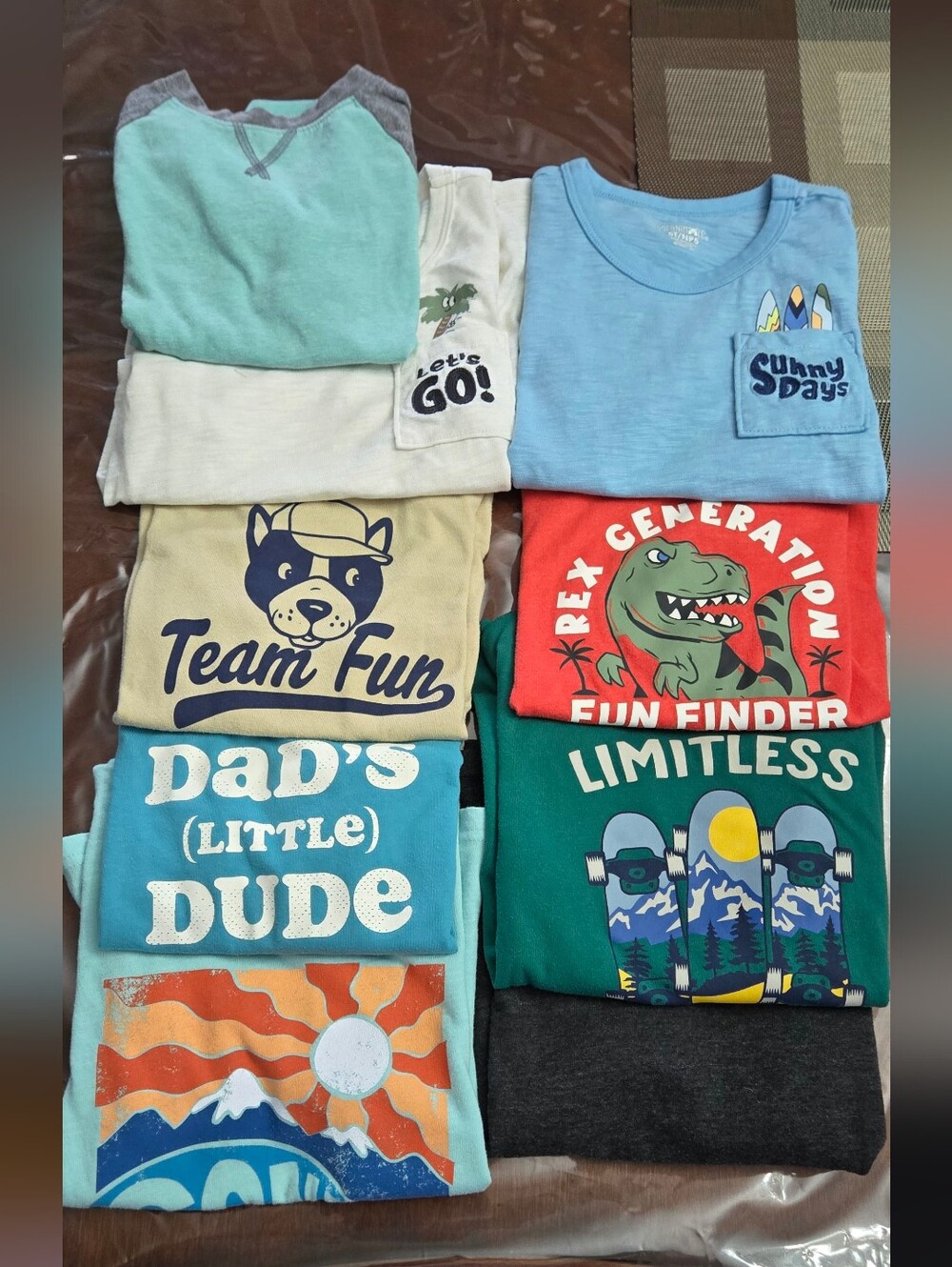 Set of 9 boys size 5T T-shirts, jumping beans & garanimals brand, used